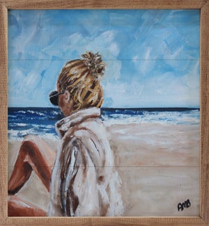 Relaxing On The Beach By Annette Beraud-Battaglia